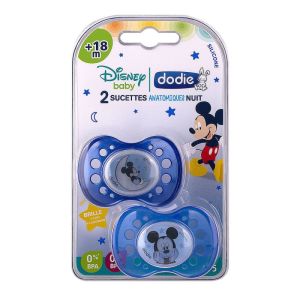 Dodie - Sucettes anatomiques nuit Disney - 2 sucettes