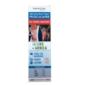 Granions - Décontractant Musculaire Gel-crème confort chauffant CBD + Arnica - 75ml