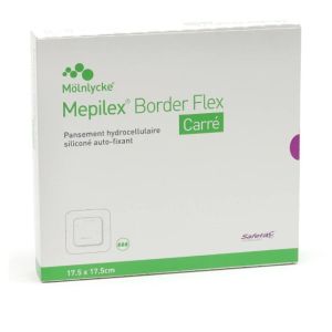 Mepilex - Border Flex Carré hydrocellulaire 17.5x17.5cm 10 unités
