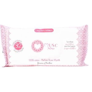 Musc Intime - Lingettes Intimes parfum Rose Mystick - 30 lingettes