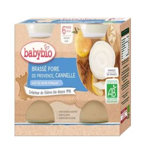 Babybio - Brasse Poire/Canelle - 2X130G