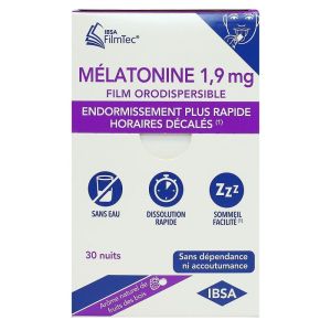 Ibsa - Mélatonine 1.9mg film orodispersible - 30 films orodispersibles