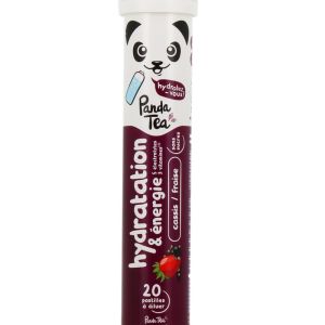 Panda tea - Hydratation & énergie goût  cassis/fraise - 20 pastilles