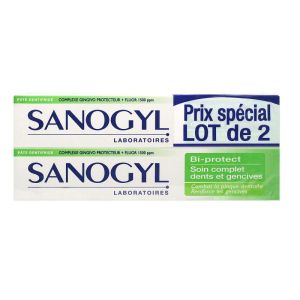 Sanogyl - Dentifrice Soin Bi-Protect Dents et Gencives - lot de 2 x 75mL