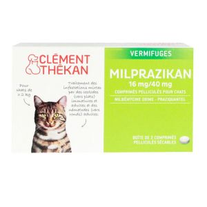 Clément Thékan - Milprazikan 16 mg/ 40 mg pour chat 2 comprimés