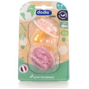 Dodie - Sucette gaia 0-6 mois - lot de 2