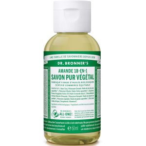 Dr. Bronner's - Savon liquide pure végétal 18-en-1 - Amande - 60ml