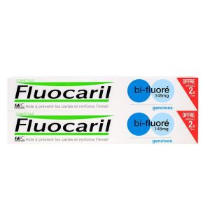 Fluocaril - Dentifrice Bi-Fluoré gencives 145mg - 2x75ml