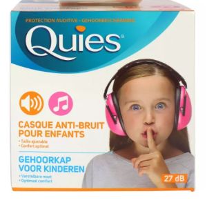 Quies - Casque anti-bruit protection auditive enfants rose