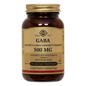 Solgar - Gaba 500mg - 50 gélules végétales