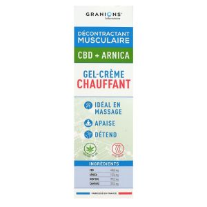 Granions - Décontractant Musculaire Gel-crème confort chauffant CBD + Arnica - 75ml