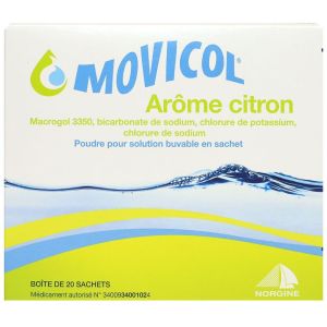 Movicol Citron - 20 sachets poudre pour solution buvable