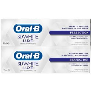 Oral-B - Dentifrice 3D white luxe perfection - 2 x 75ml