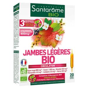 Santarome - Jambes légères bio - 20 ampoules