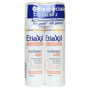 Etiaxil - Anti-transpirant déodorant aérosol 48h tolérance peau sensible - 2x150ml