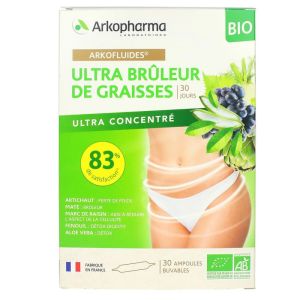Arkopharma - Arkofluides Ultra Bruleur de Graisses - 30 ampoules