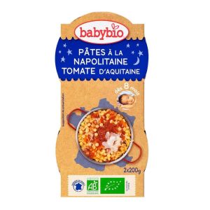 Babybio - Pâtes à La Napolitaine Tomate - Dès 8 Mois - 2x200g