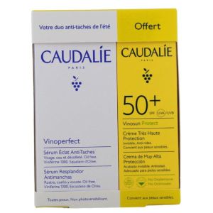 Caudalie - Sérum vinoperfect 30mL+ crème solaire 50+ vinosun 25mL