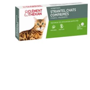 Clément Thékan - Strantel chats vermifuges - 4 comprimés