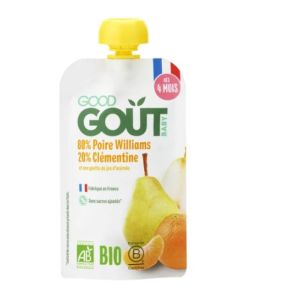 Good Goût - Compote de poire et clémentine dès 4mois - 120g