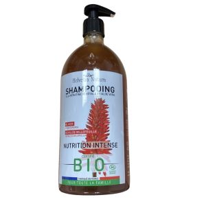 Helvetia Natura - Shampooing Nutrition Intense Bio Kératine végétale et Aloe Vera - 1L