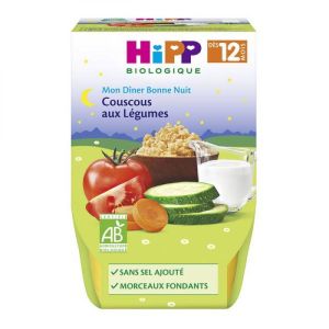 HiPP - Coucous aux légumes - 2 x 220 g - dès 12 mois