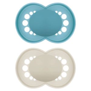 Mam - Sucette Original 18mois + Bleu mate - 2 sucettes