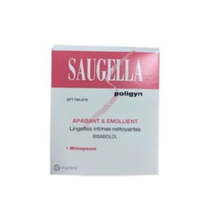Saugella - Poligyn lingettes intimes nettoyantes - 10 lingettes