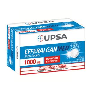 Upsa - Efferalganmed paracétamol 1000mg - 8 comprimés effervescents