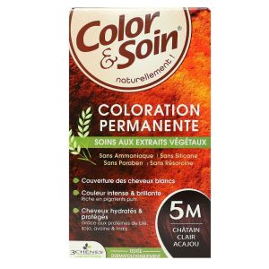Color & Soin - Coloration Permanente - 5M Châtain clair acajou