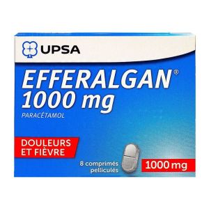 Efferalgan Tab 1000mg - 8 comprimés pelliculés