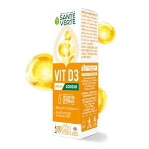 Santé Verte - Vit D3 lanoline 1000UI - 20ml
