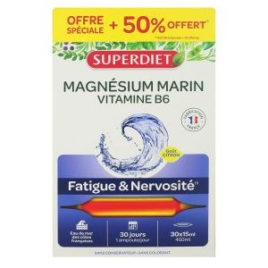 Superdiet - Magnésium marin - 30 ampoules
