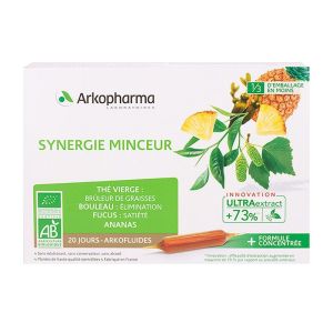 Arkopharma - Synergie minceur - 20 ampoules goût ananas