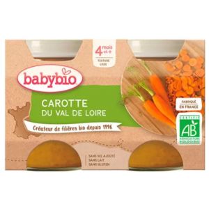 Babybio - Carotte du Val de Loire - dès 4 mois - 2x130g