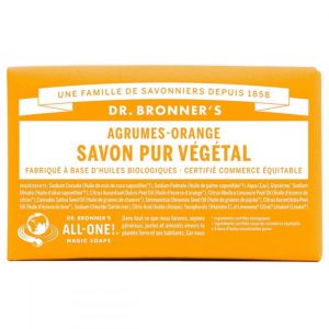 Dr. Bronner's - Pain de savon Pure végétal Agrumes-Orange - 140g