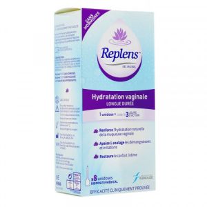Replens - Gel Vaginal Hydratation Longue durée - 8 unidoses