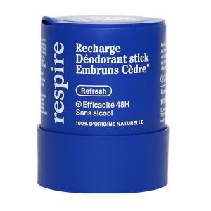 Respire - Recharge Déodorant Stick Embruns Cèdre 48 h - 50 g