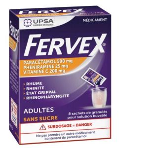 Fervex - Etat grippal sans sucre- 8 sachets