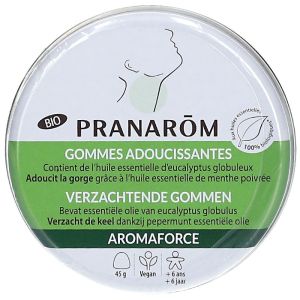 Pranarom - Gommes Adoucissantes Menthe/Eucalyptus Bio 45 g