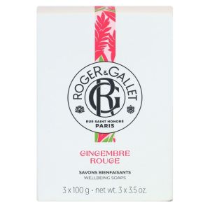 Roger&Gallet - Coffret de 3 Savons Gingembre Rouge - 3x100g