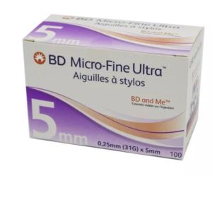 BD - micro fine ultra 5mm 100 aiguilles