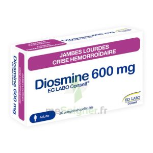 Diosmine 600mg EG LABO Conseil - 30 Comprimés pélliculés