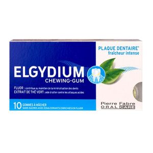 Elgydium - Chewing-Gum plaque dentaire - 10 Gommes à mâcher