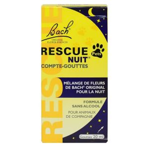 Fleurs de bach - Rescue nuit pets - Gouttes 20 mL