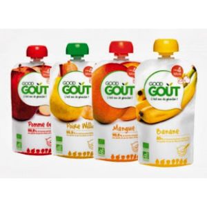Good Goût - 4 gourdes de fruits tout seuls - 4 x 120 g