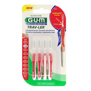 GUM TRAV-LER - Brossette interdentaire - 4 brossettes - T1 - 0.8 mm