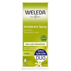 Weleda - Déodorant spray citrus lot de 2 - 2x100ml