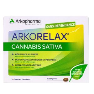 Arkopharma - Arkorelax cannabis sativa - 30 comprimés