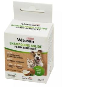 Clement-Thekan - VETOSAN Shampooing Solide Peaux Sensibles 100g Chat/Chien